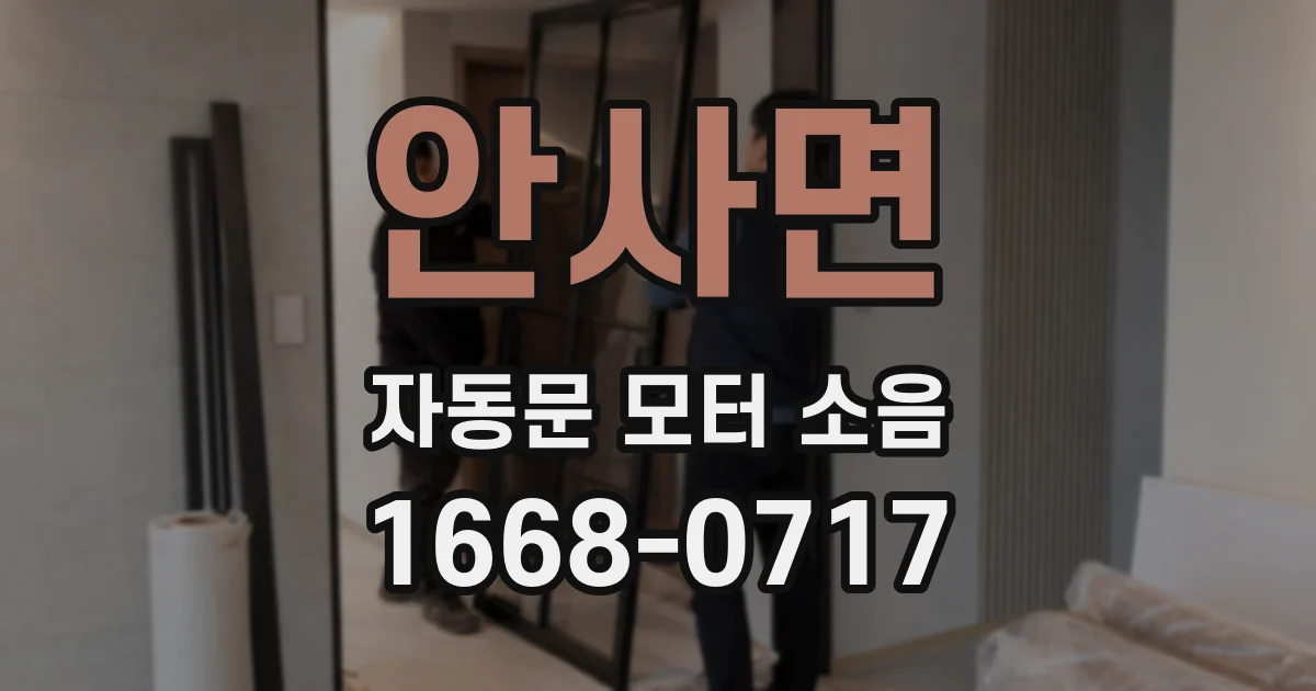 안사면 자동문 모터 소음