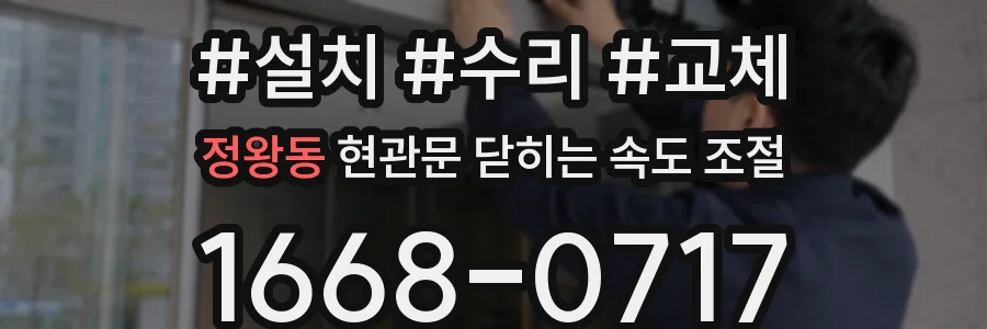 정왕동 현관문 닫히는 속도 조절