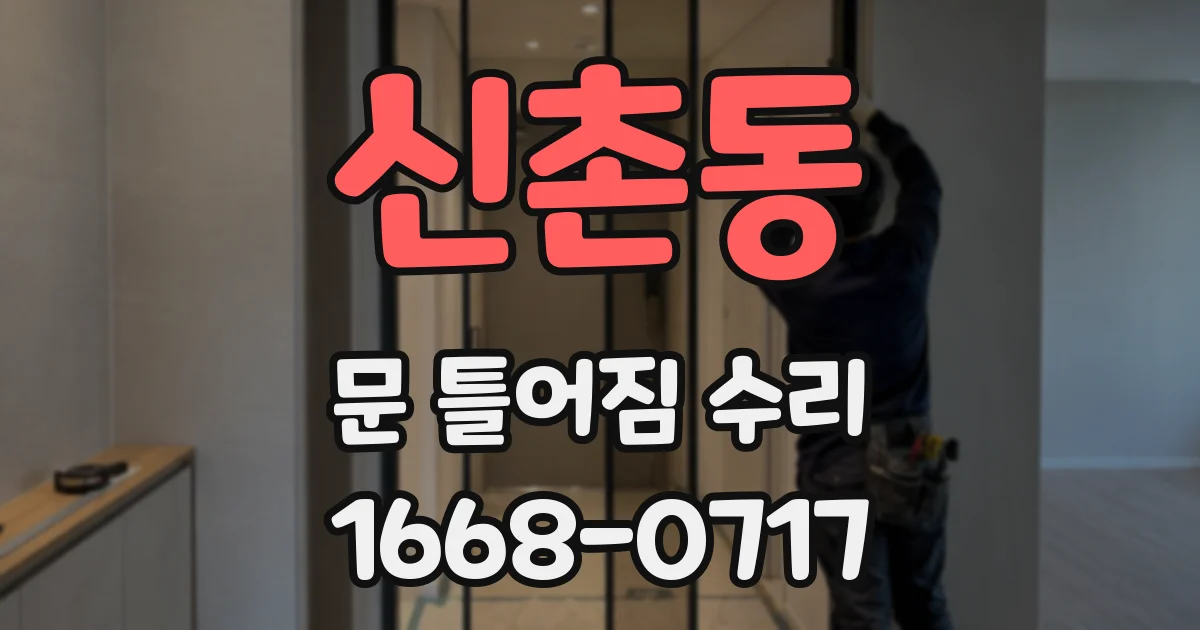 신촌동 문 틀어짐 수리