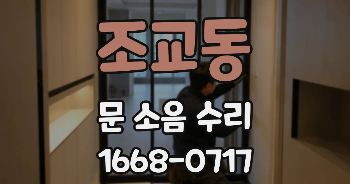 조교동 문 소음 수리