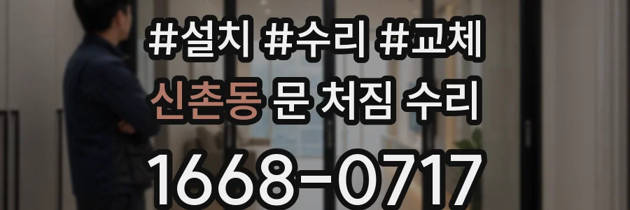 신촌동 문 처짐 수리