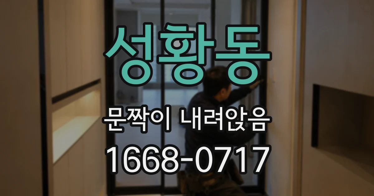 성황동 문짝이 내려앉음