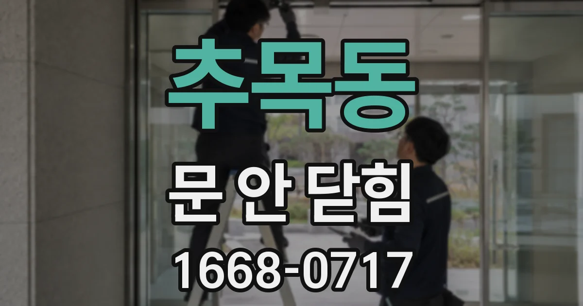 추목동 문 안 닫힘