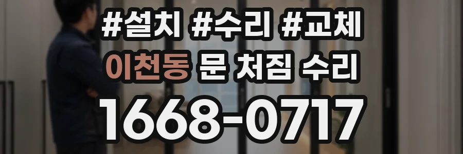 이천동 문 처짐 수리