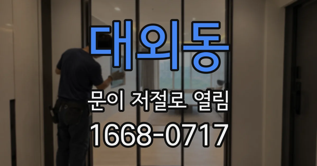 대외동 문이 저절로 열림