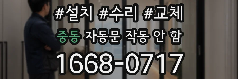중동 자동문 작동 안 함