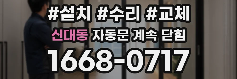신대동 자동문 계속 닫힘