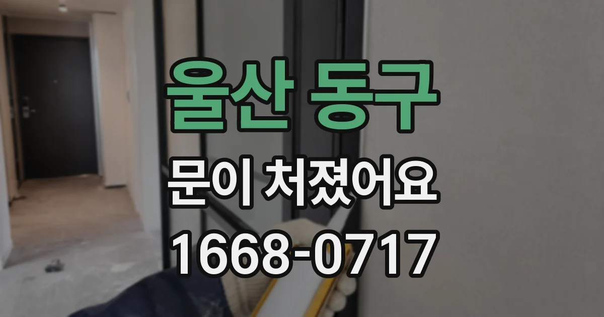 울산 동구 문이 처졌어요