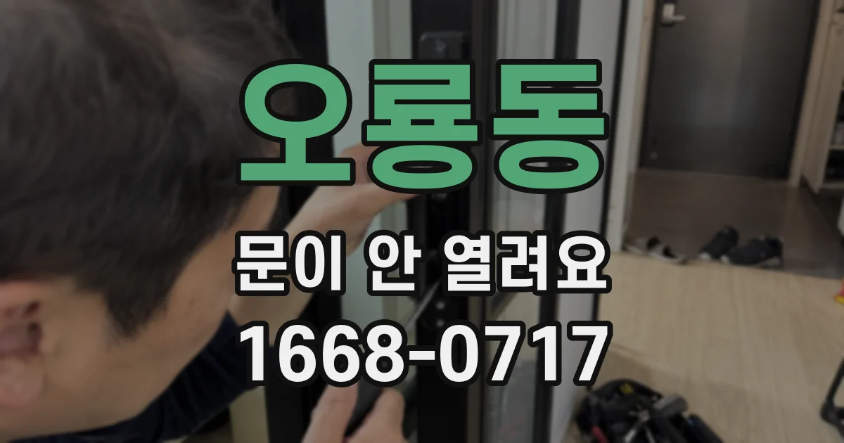 오룡동 문이 안 열려요