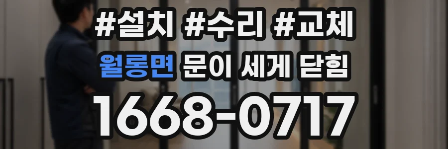 월롱면 문이 세게 닫힘