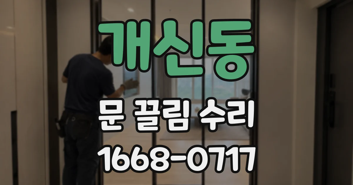 개신동 문 끌림 수리