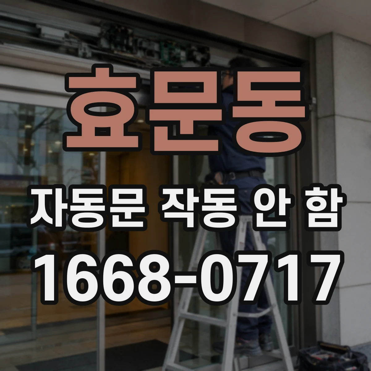 효문동 자동문 작동 안 함