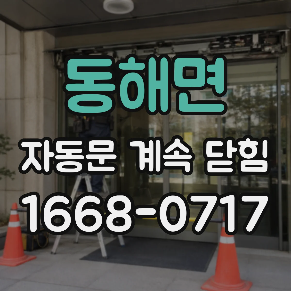 동해면 자동문 계속 닫힘
