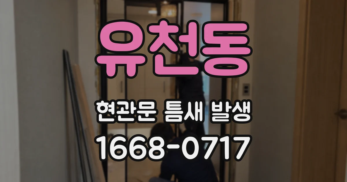유천동 현관문 틈새 발생