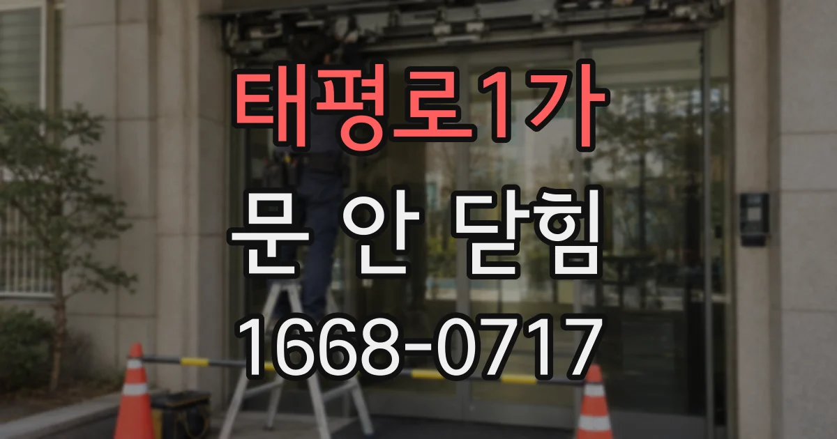 태평로1가 문 안 닫힘