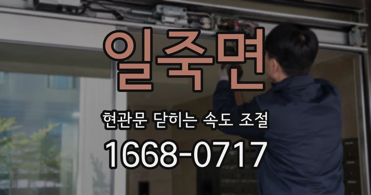일죽면 현관문 닫히는 속도 조절