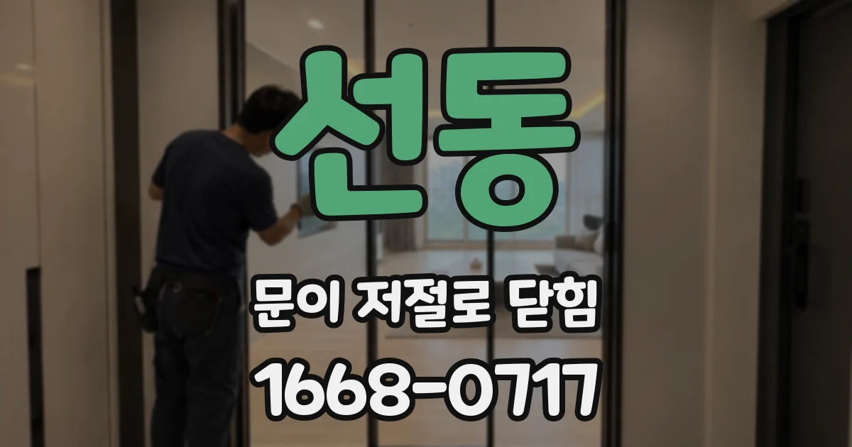 선동 문이 저절로 닫힘