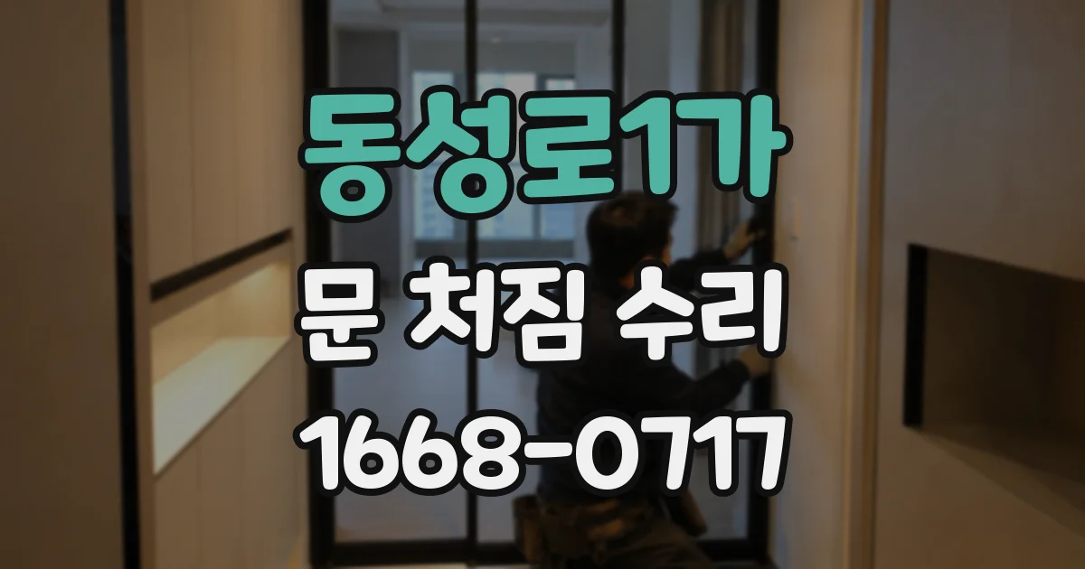 동성로1가 문 처짐 수리