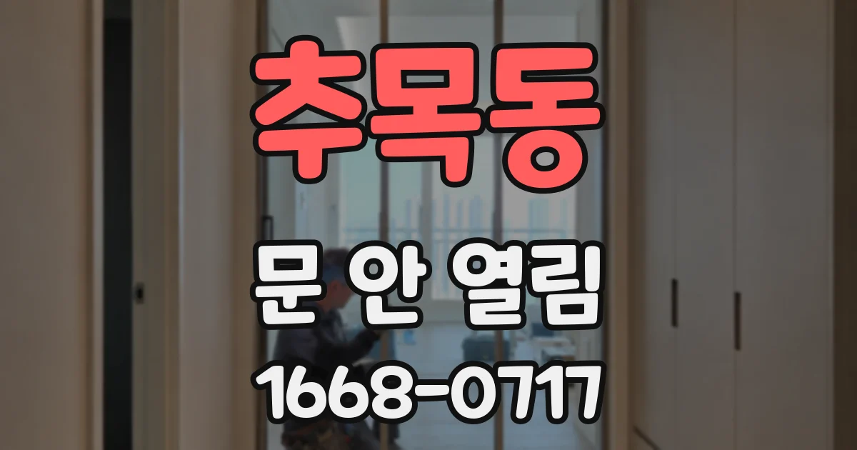 추목동 문 안 열림