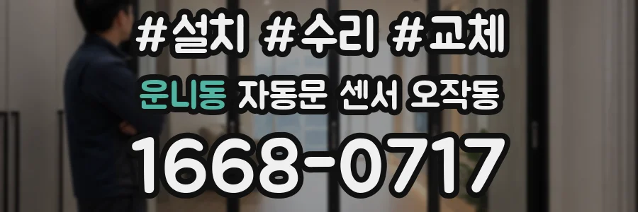 운니동 자동문 센서 오작동