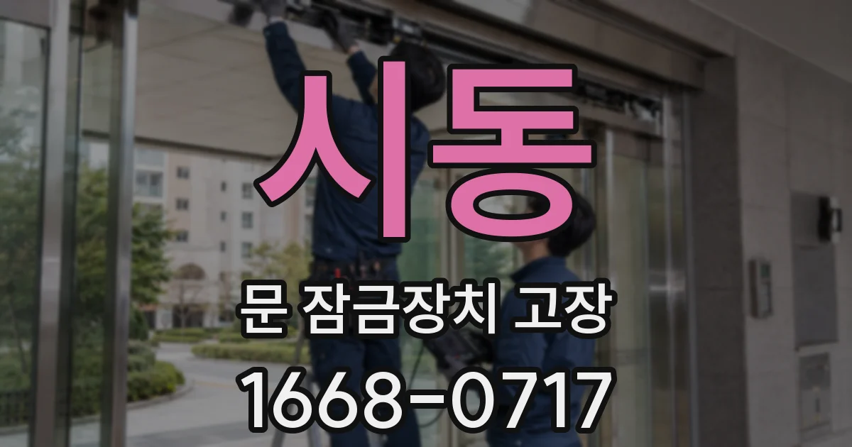 시동 문 잠금장치 고장