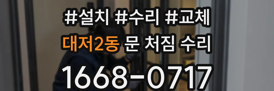 대저2동 문 처짐 수리