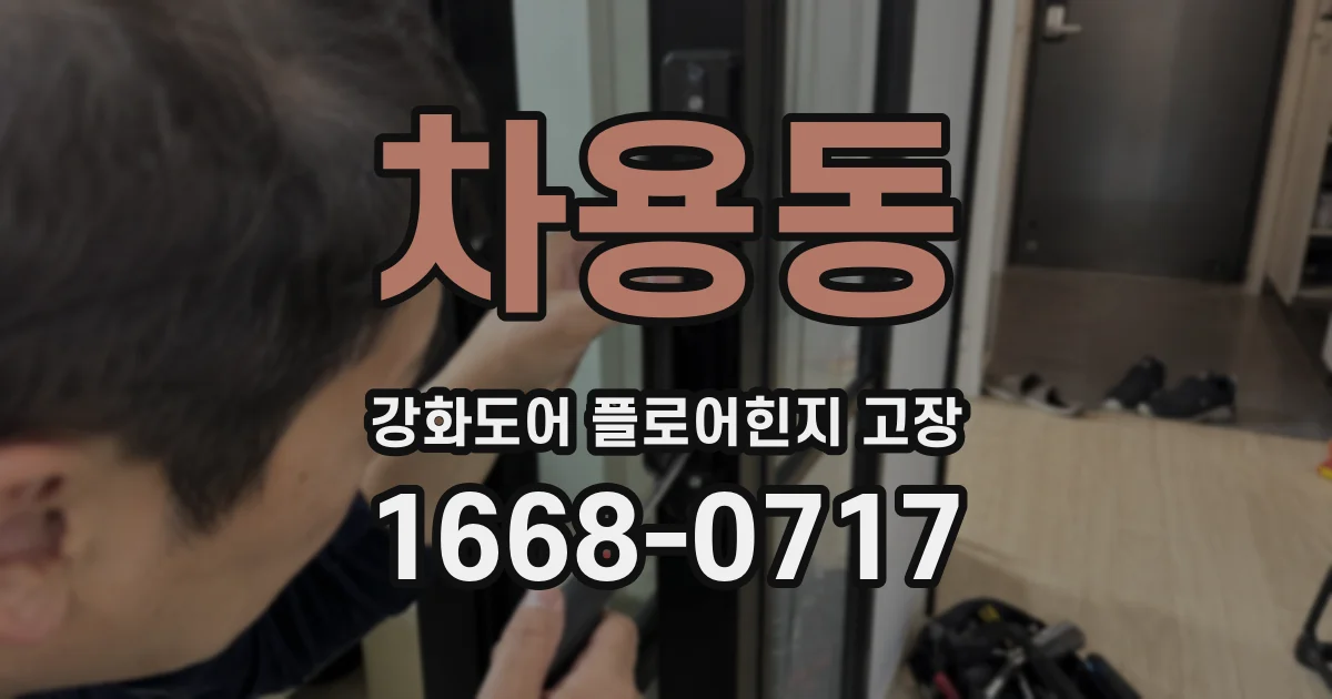 차용동 강화도어 플로어힌지 고장