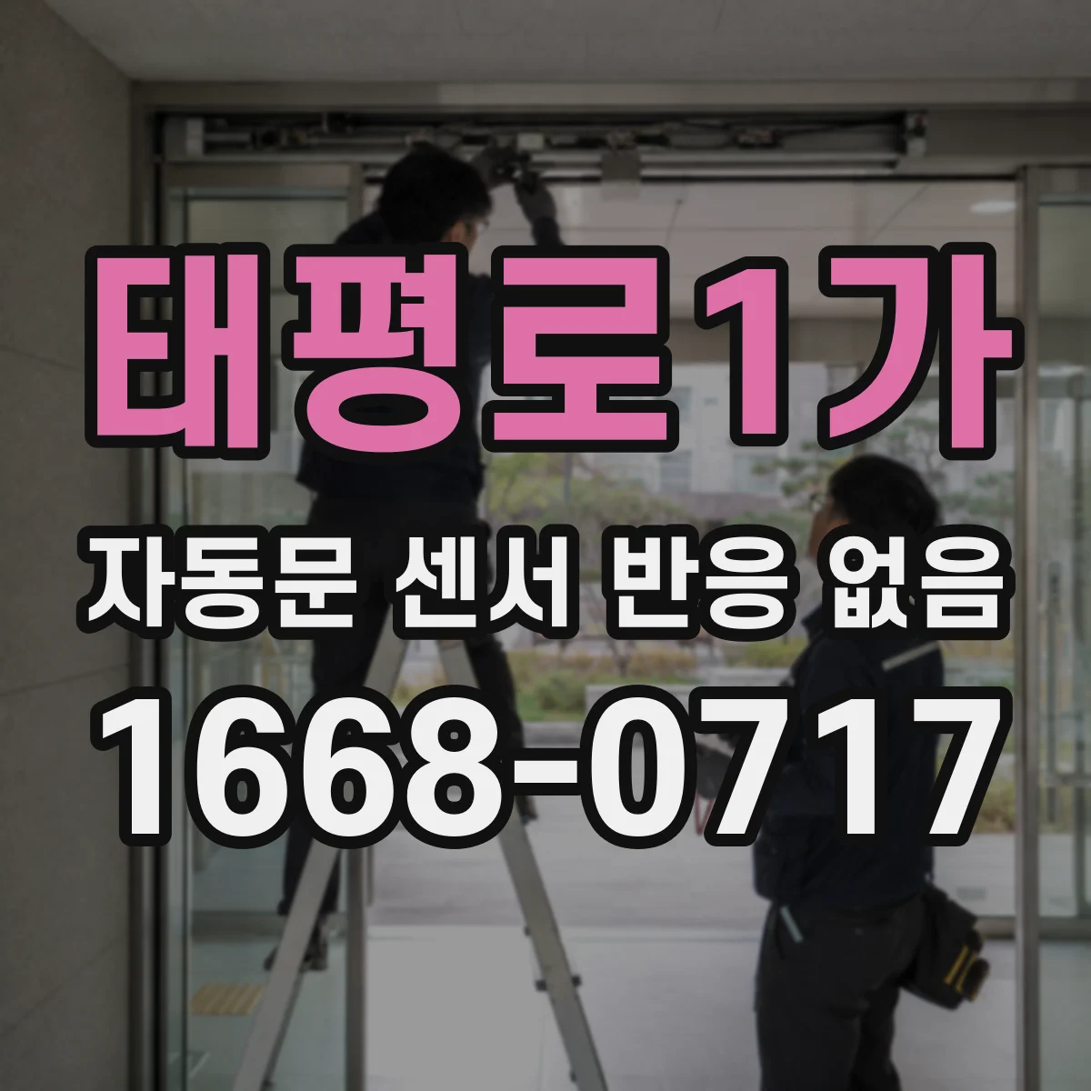 태평로1가 자동문 센서 반응 없음