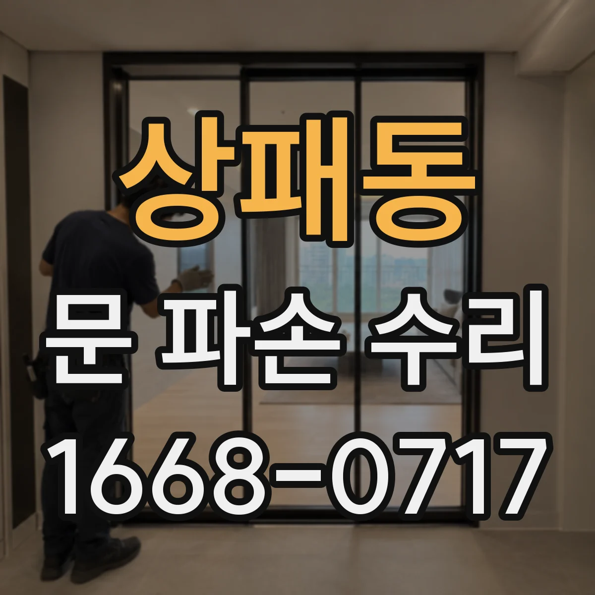 상패동 문 파손 수리