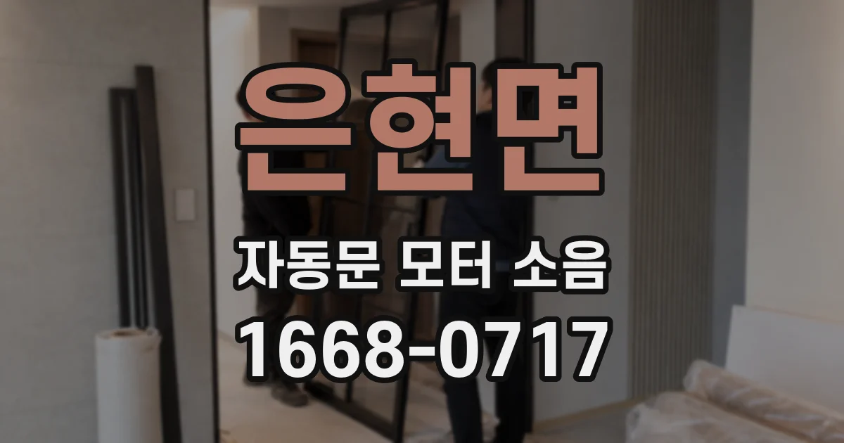 은현면 자동문 모터 소음