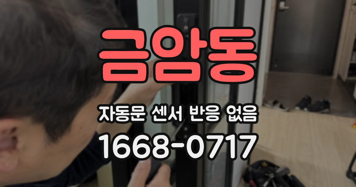금암동 자동문 센서 반응 없음