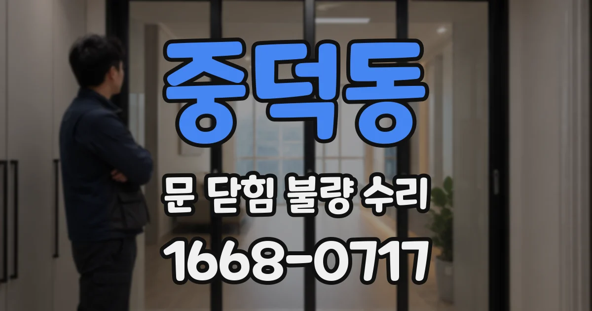 중덕동 문 닫힘 불량 수리