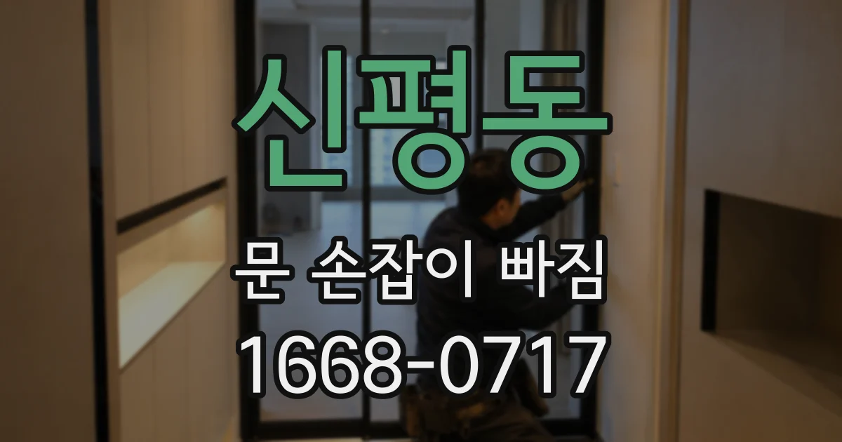 신평동 문 손잡이 빠짐