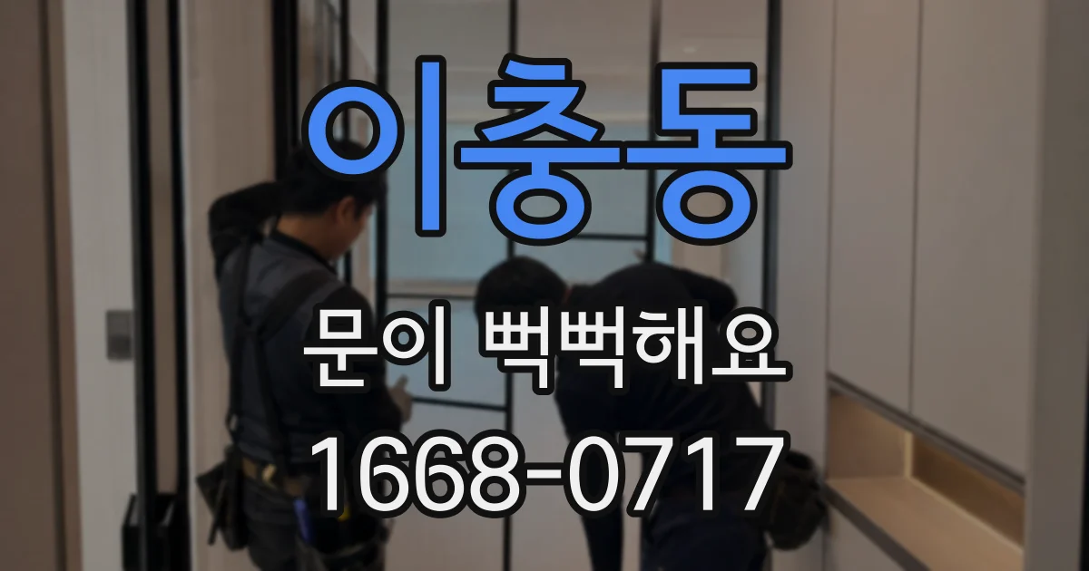 이충동 문이 뻑뻑해요