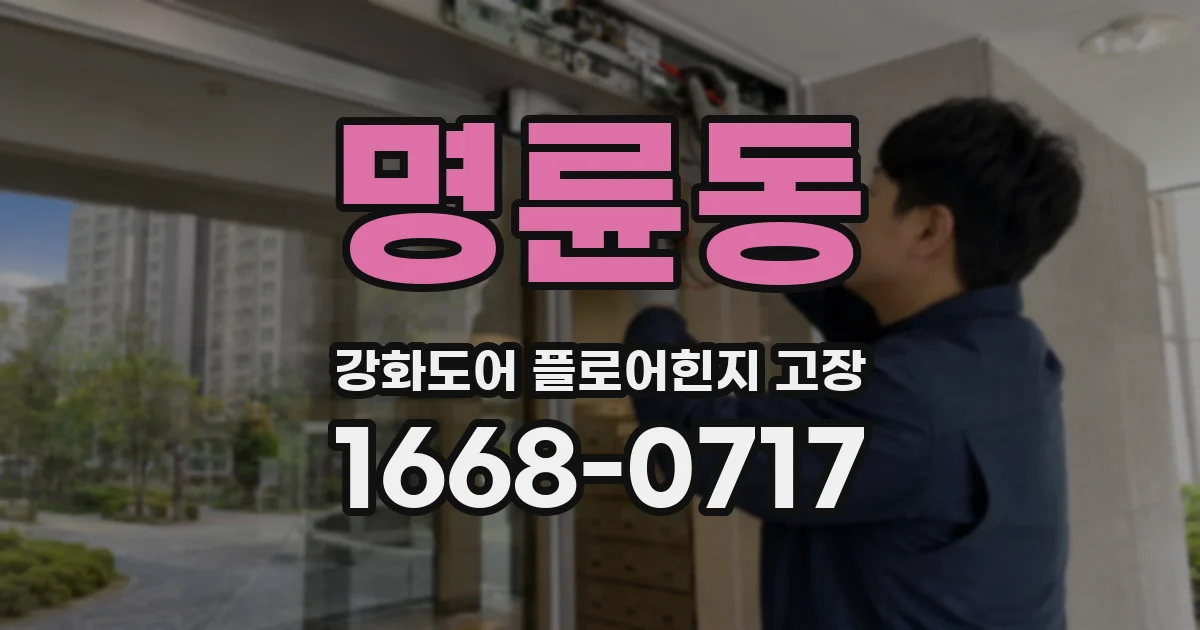 명륜동 강화도어 플로어힌지 고장