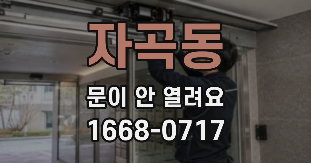 자곡동 문이 안 열려요