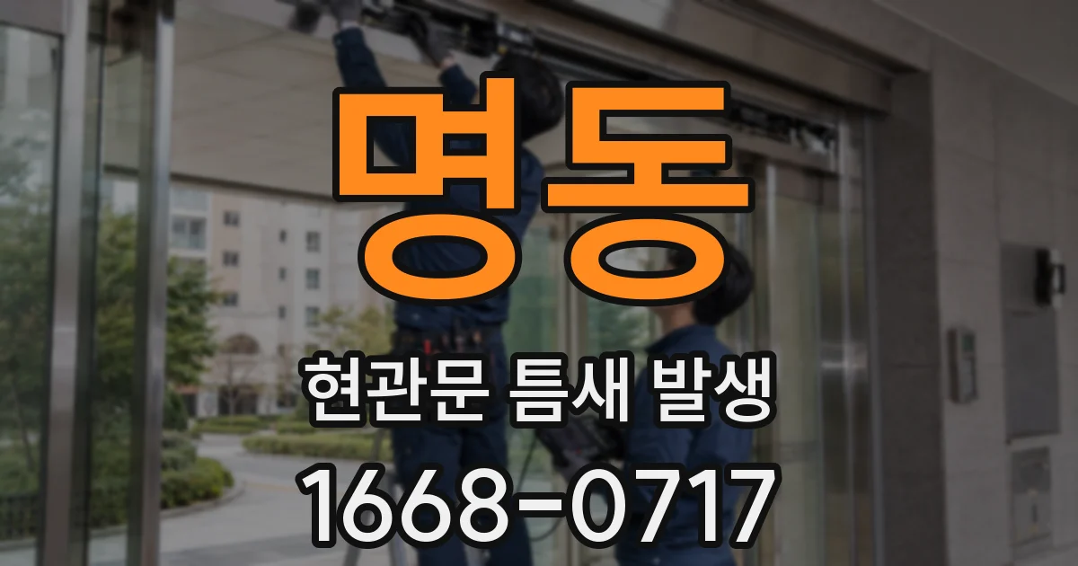 명동 현관문 틈새 발생