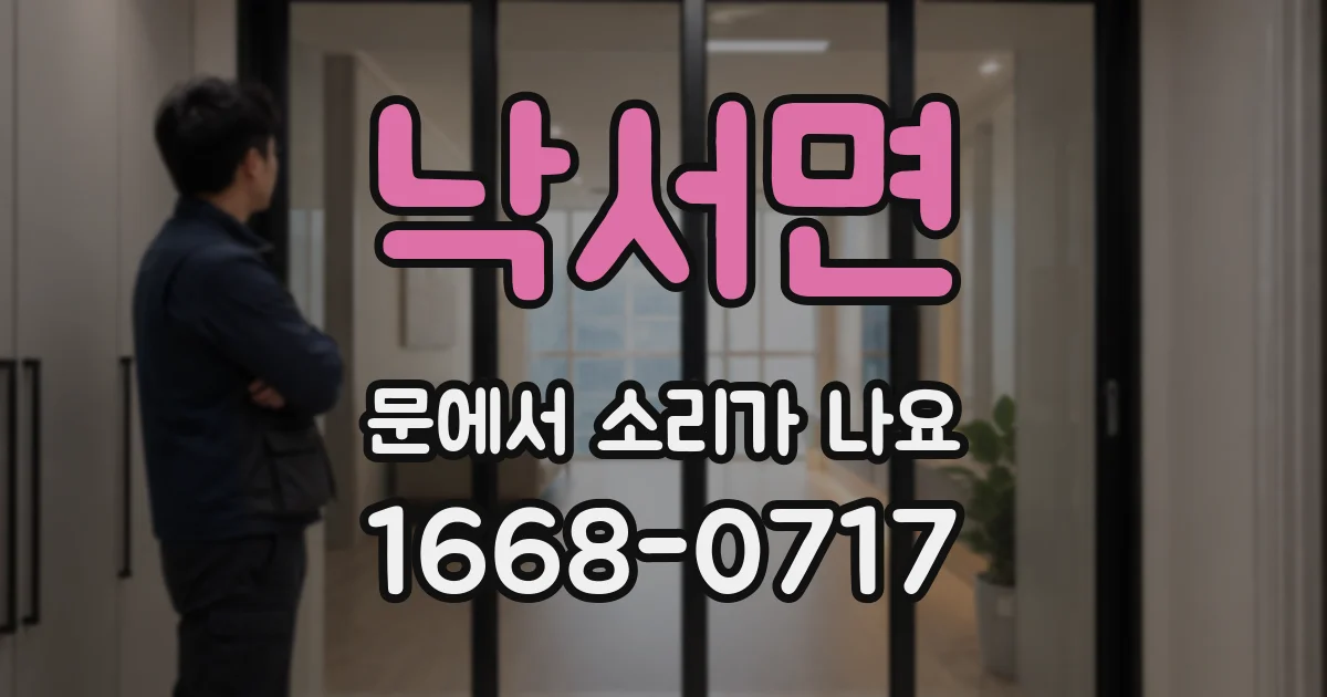 낙서면 문에서 소리가 나요