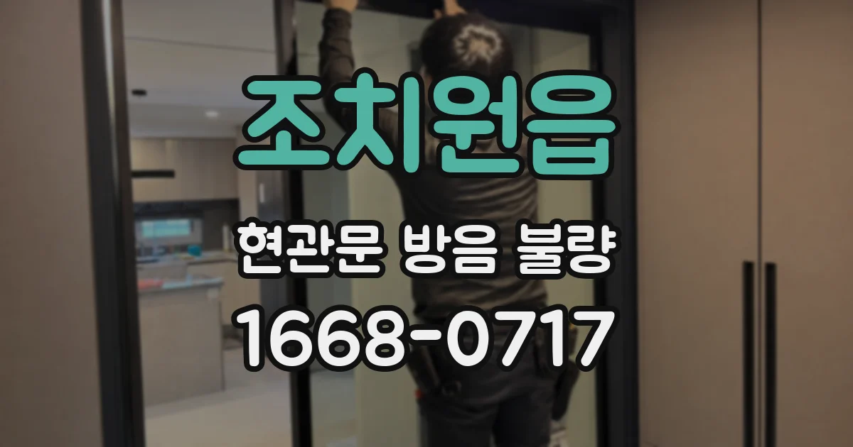 조치원읍 현관문 방음 불량