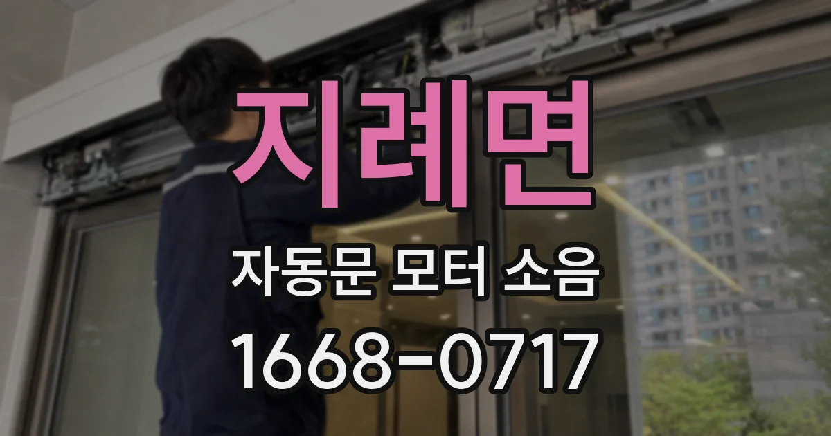 지례면 자동문 모터 소음