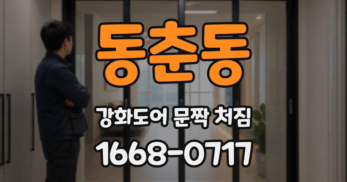 동춘동 강화도어 문짝 처짐