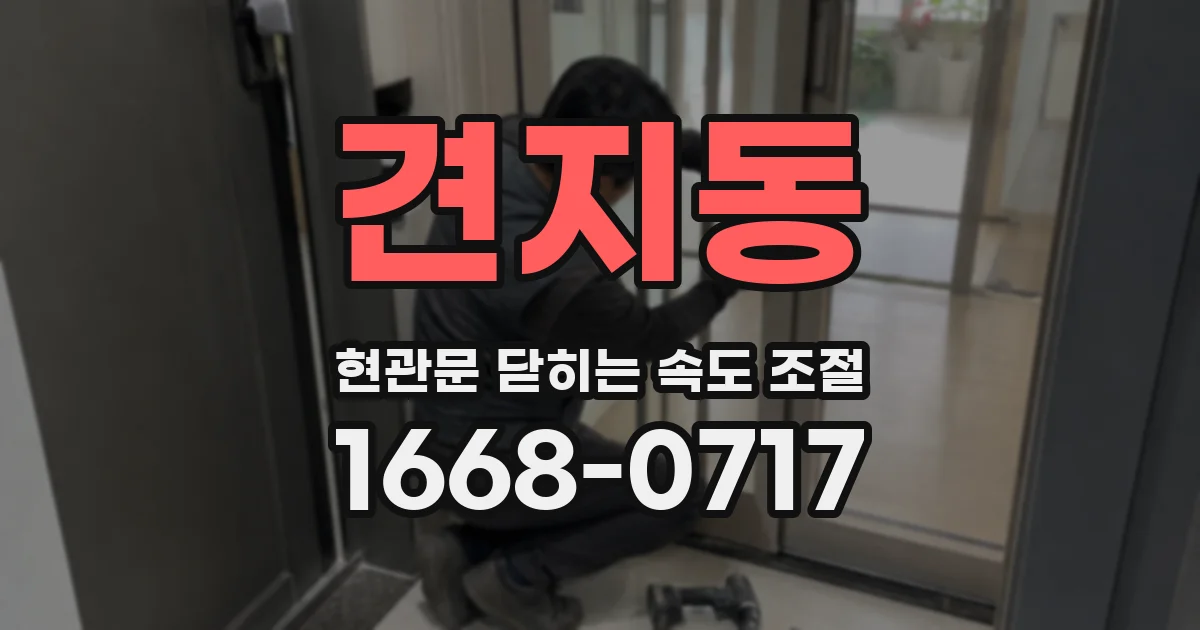 견지동 현관문 닫히는 속도 조절