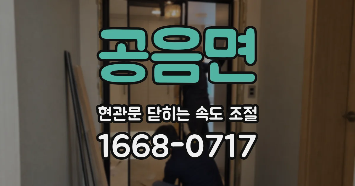 공음면 현관문 닫히는 속도 조절