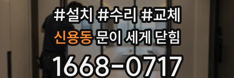 신용동 문이 세게 닫힘