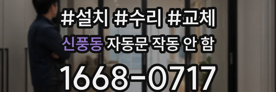 신풍동 자동문 작동 안 함
