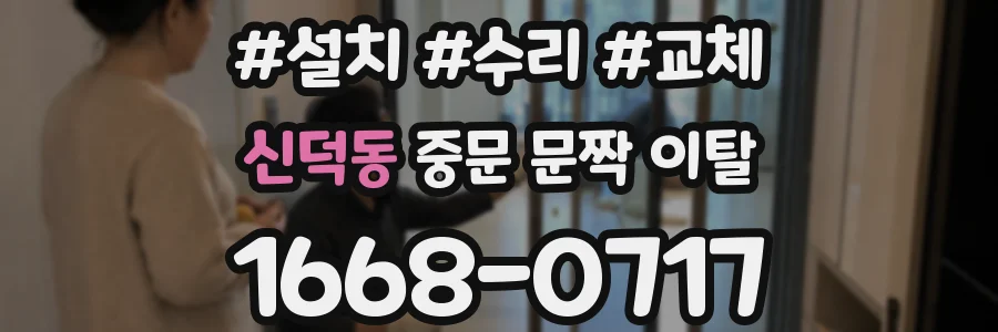 신덕동 중문 문짝 이탈