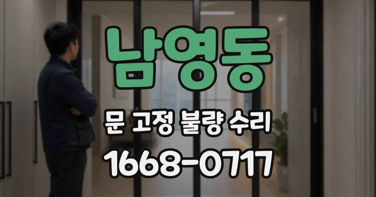 남영동 문 고정 불량 수리