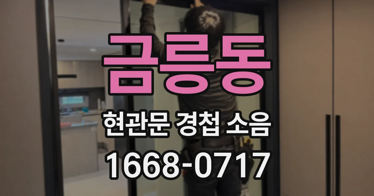 금릉동 현관문 경첩 소음