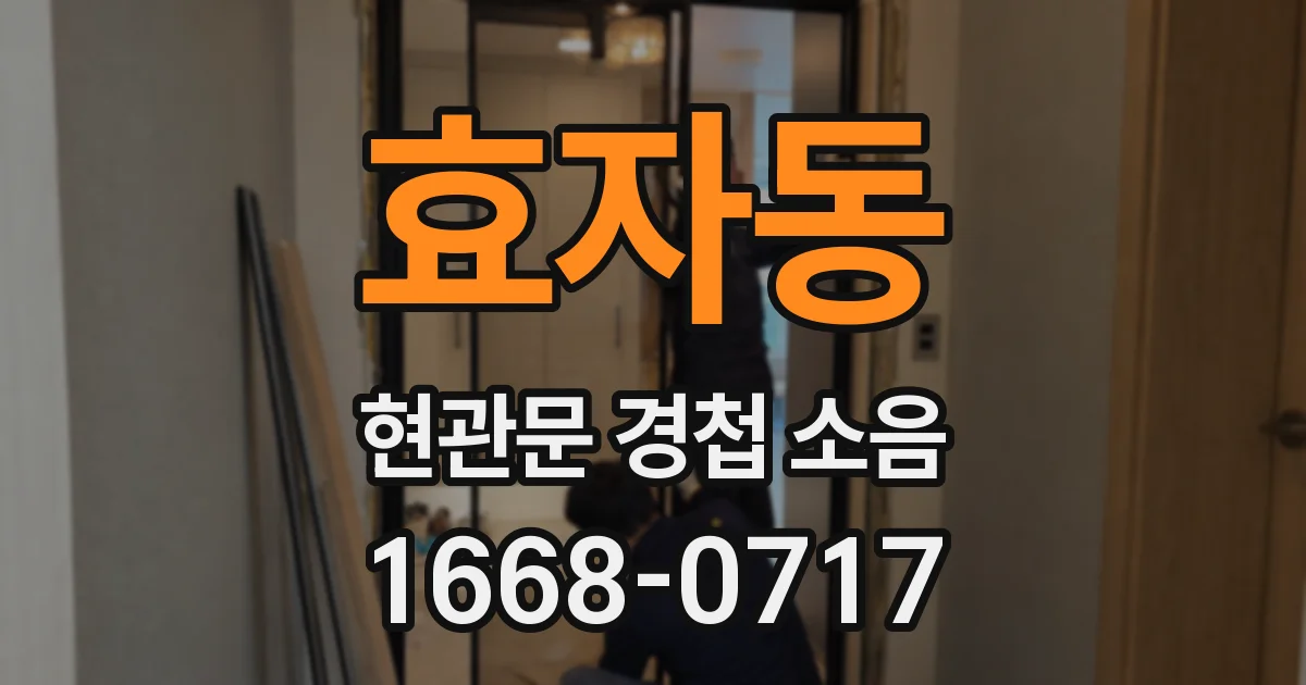 효자동 현관문 경첩 소음