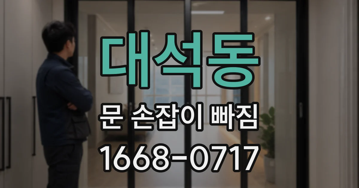대석동 문 손잡이 빠짐